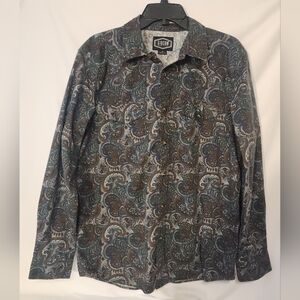 Gibson Trading Company Western Pearl Snap Shirt Long Sleeve Paisley Men’s Medium